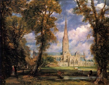 Catedral de Salisbury Paisaje romántico John Constable Pinturas al óleo